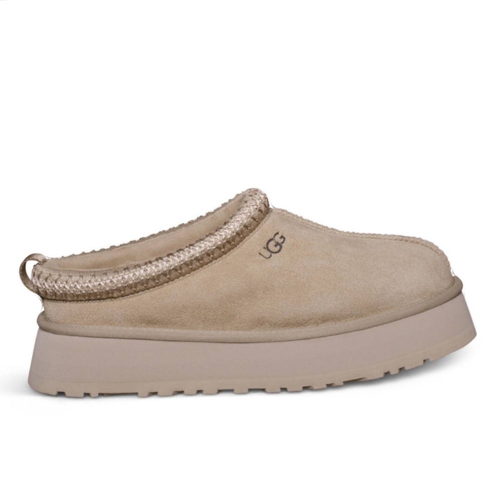 UGG TAZZ MUSTARD SEED SUEDE MULE PLATFORM SHOES WOMEN'S
